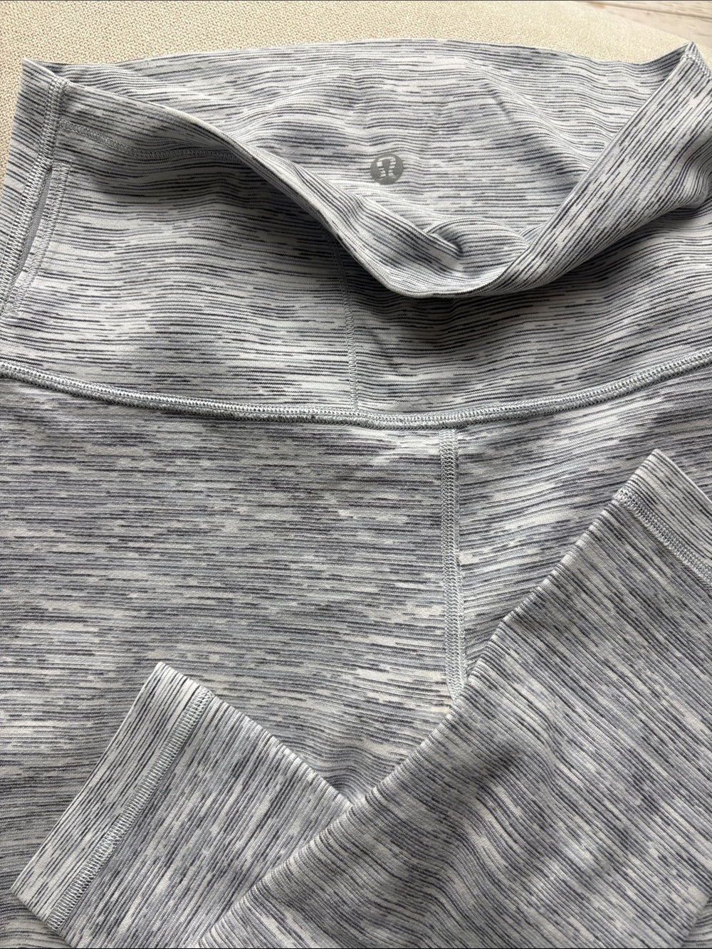 lululemon athletica Light Heather Gray Space-Dyed Leggings